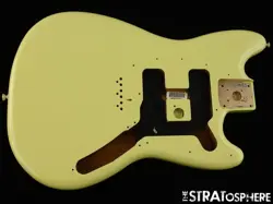 FENDER PLAYER II MUSTANG SERIES BODY, GUITAR PARTS OFFSET HIALEAH YELLOW