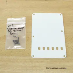FENDER CUSTOM SHOP 55 RELIC STRATOCASTER TREMOLO COVER BACK PLATE .060 EGGSHELL