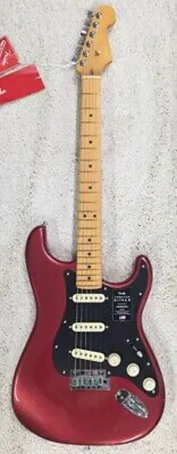 FENDER  AMERICAN ULTRA II STRATOCASTER®, MAPLE FINGERBOARD, SINISTER RED   CASE
