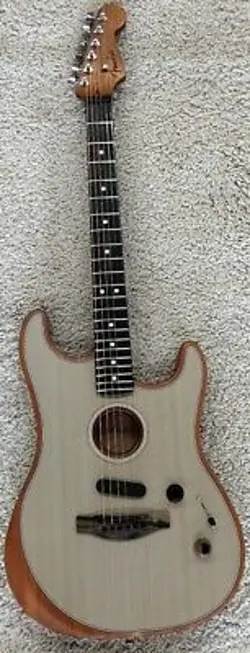 FENDER AMERICAN ACOUSTASONIC STRATOCASTER ACOUSTIC ELECTRIC, SONIC BLUE - USED