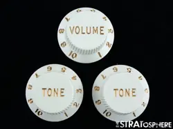 FENDER ERIC CLAPTON STRATOCASTER STRAT, GUITAR KNOBS, VOLUME TONE WHITE