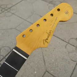YELLOW 21 FRET STRAT ELECTRIC GUITAR NECK PART MAPLE FOR DIY FENDER REPLACE