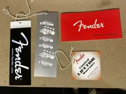 FENDER GUITAR CASE CANDY MANUAL TAGS