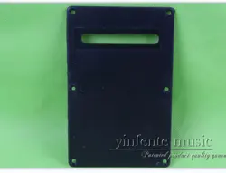 NEW FENDER STRATOCASTER GUITAR PICKGUARD BACKPLATE BLACK PLASTIC IN 4 PLY