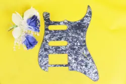 ELECTRIC GUITAR PICKGUARD FENDER STRAT SCRATCH SSH PLATE BLUE GRAY PEARL