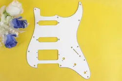 NEW ELECTRIC GUITAR PICKGUARD FENDER STANDARD STRAT PLATE HSS WHITE 3 PLY
