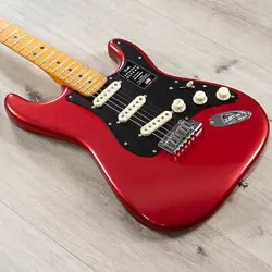 FENDER AMERICAN ULTRA II STRATOCASTER GUITAR, MAPLE FINGERBOARD, SINISTER RED