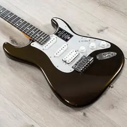 FENDER AMERICAN ULTRA II STRATOCASTER HSS GUITAR, EBONY FINGERBOARD, TEXAS TEA