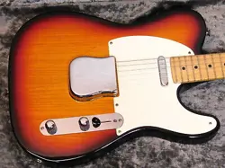 FENDER CUSTOM SHOP TELECASTER SET NECK SUNBURST USED 1990S ASH BODY W/HARD CASE