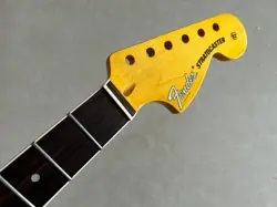 YELLOW 21 FRETS ROSEWOOD STRAT ELECTRIC GUITAR NECK MAPLE FOR DIY FENDER STYLE