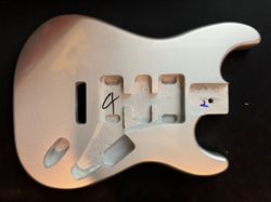 ALDER METALLIC SILVER UNIVERSAL ROUTE GUITAR BODY FITS FENDER CUSTOM SHOP STRAT