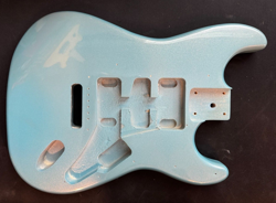 NEW ALDER BABY BLUE UNIVERSAL ROUTE GUITAR BODY FITS FENDER CUSTOM SHOP STRAT