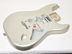 2003 FENDER AMERICAN STRATOCASTER ALDER CHROME SILVER BODY - USA STRAT GUITAR