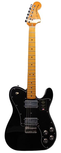 FENDER AMERICAN VINTAGE II 1975 TELECASTER DELUXE BLACK ELECTRIC GUITAR