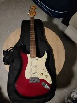 FENDER STARCASTER RED ELECTRIC GUITAR W/SOFTCASE