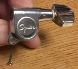 FENDER SQUIER STRATOCASTER ELECTRIC GUITAR ORIGINAL LOGO TUNER TUNING PEG