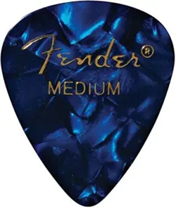 FENDER GUITAR PICK 351 TEAR DROP MEDIUM MARINE BLUE
