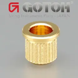 NEW (6) GOTOH TLB-1 STRING BODY FERRULES FOR FENDER TELECASTER/TELE - GOLD