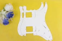 GUITAR PICKGUARD FENDER STANDARD STRATOCASTER STRAT HH IN 1 PLY WHITE
