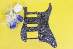 ELECTRIC GUITAR PICKGUARD HSS  FENDER STRAT SCRATCH BLACK PEARL IN 3PLY