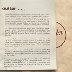 STRATOCASTER MANUAL