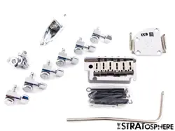 FENDER AMERICAN ULTRA STRATOCASTER STRAT HARDWARE SET USA TREMOLO TUNERS.