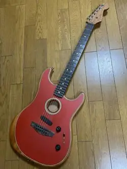 ACOUSTIC GUITAR FENDER AMERICAN ACOUSTASONIC STRATOCASTER EBONY DAKOTA RED