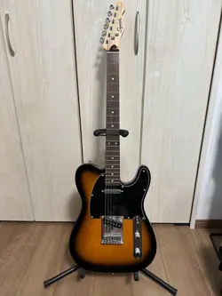 SQUIER BY FENDER BULLET TELECASTER ELECTRIC GUITAR BROWN SUNBURST USED