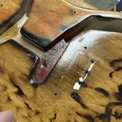 READ DEAL VINTAGE 1957 FENDER MUSICMASTER DUO SONIC GUITAR BODY REFIN