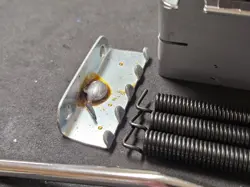 1999 FENDER AMERICAN DELUXE CHROME STRAT BRIDGE TREMOLO FOR USA ELECTRIC GUITAR