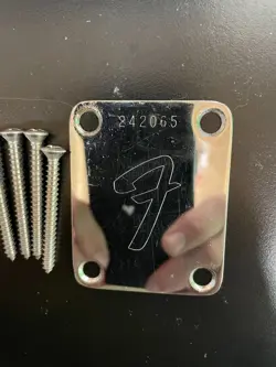1968 FENDER STRATOCASTER TELECASTER F NECK PLATE W SCREWS VINTAGE 1967 1969
