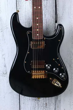 FENDER LIMITED EDITION MAHOGANY BLACKTOP STRATOCASTER ELECTRIC GUITAR W GIG BAG