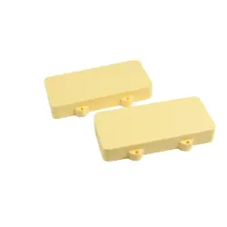 WD REPLACEMENT PICKUP COVER SET OF 2 FOR FENDER JAZZMASTER IVORY CLOSED