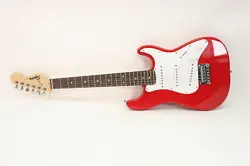 SQUIER BY FENDER MINI STRATOCASTER ELECTRIC GUITAR-DAKOTA RED RIGHT-HANDED