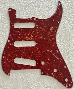 NEW GREAT-FOR FENDER PLAYER STRATOCASTER FLOYD ROSE SSS PICKGUARD RED TORTOISE