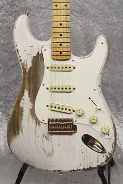 FENDER CUSTOM SHOP MBS 50S STRATOCASTER SUPER HEAVY RELIC WHITE BLONDE BY JASON