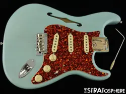 FENDER FSR AMERICAN PROFESSIONAL II THINLINE STRAT LOADED BODY ASH DAPHNE BLUE
