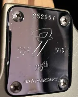 1979 FENDER STRATOCASTER 25TH ANNIVERSARY PORSCHE SILVER VINTAGE MADE IN U.S.A.