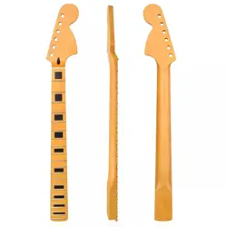 YELLOW 22 FRET BIG HEAD ELECTRIC GUITAR NECK FOR DIY FENDER ST REPLACEMENT