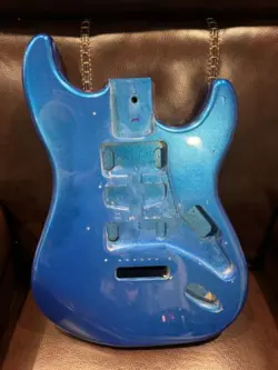 ALDER COBRA BLUE UNIVERSAL ROUTE GUITAR BODY FITS FENDER CUSTOM SHOP STRAT