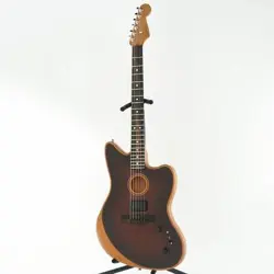 FENDER ACOUSTICS  USED AMERICAN ACOUSTASONIC JAZZMASTER ALL MAHOGANY (BOURBON