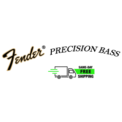 PRECISION BASS HEADSTOCK DECAL FOR BASS GUITAR WATERSLIDE NEW NON-METALLIC