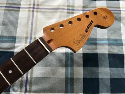 ROASTED MAPLE ROSEWOOD 24 INCH 22 FRET FENDER MUSTANG ELECTRIC GUITAR NECK STYLE