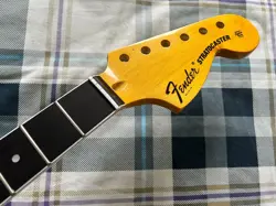 YELLOW BIG HEAD STRAT GUITAR NECK 21 FRET ROSEWOOD FRETBOARD FOR DIY FENDER NECK