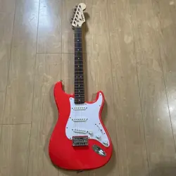 FENDER SQUIER STRATOCASTER ORANGE COLOR USED FREE SHIPPING FROM JAPAN