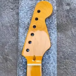 YELLOW 22 FRET ELECTRIC GUITAR NECK CANADA MAPLE FRETBOARD FOR FENDER STRAT PART