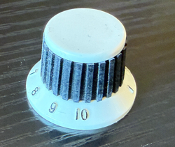 NOS FENDER HM ELITE CONTEMPORARY STRAT KNOB RUBBER GRIP WHITE 1980'S