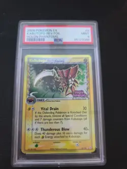 2006 Pokemon EX Kabutops Foil Holo PSA Mint 9 Card Holon Phantoms - Image 1