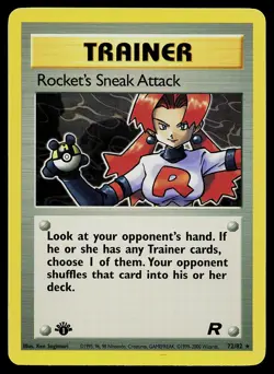 Pokemon Card - Rocket's Sneak Attack Team Rocket 72/82 1st Edition - Image 1