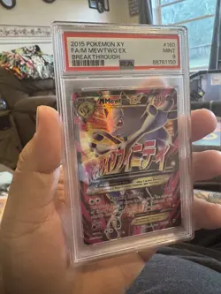 PSA 9 MINT - Pokemon 160/162 M Mewtwo EX Full Art -2015 XY BREAKthrough TCG CARD - Image 1